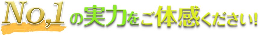 東海地方No,1の実力をご体感ください。